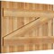 Ekena Millwork Joined Board-n-Batten Shutters w/Z-Bar, Rough Sawn Western Red Cedar, 32 1/4W x 21H, PR RBJ06Z32X021RWR - alternate 3